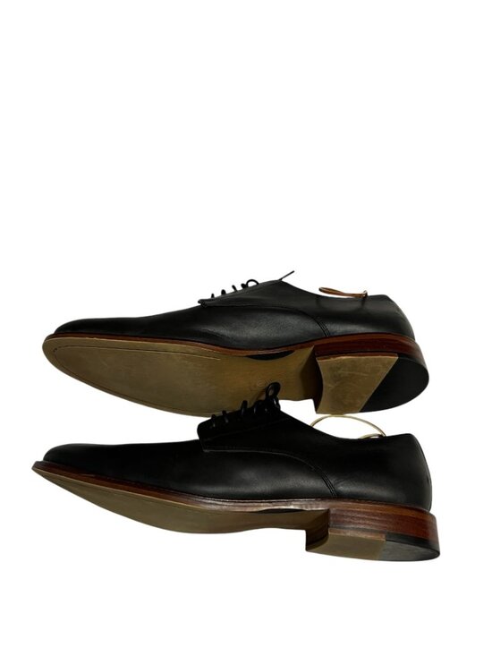 Aston Grey Mens 11 Black Leather Derby Dress Shoes Plain Toe Lace Up main image 4